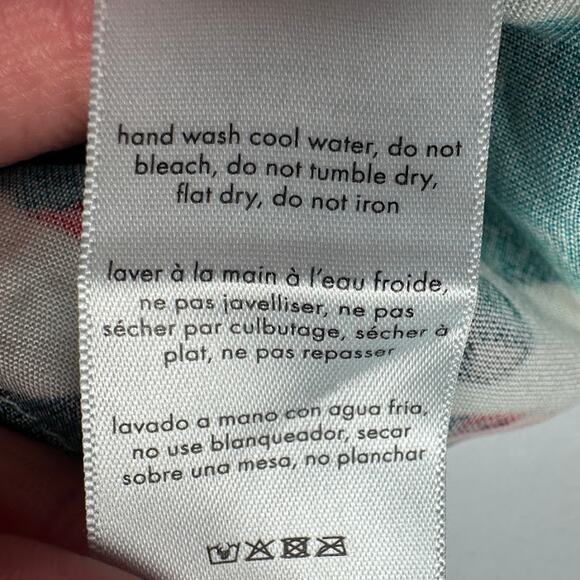 ONIA Pants Women Extra Small White Leaf Mila Cover Up Resort Beach Tropical Boho - Picture 10 of 15